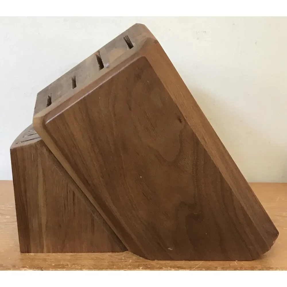 Cangshan Hardwood Teak Wood Wooden 14 Knife Block Holder